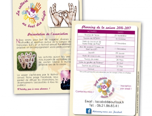 Création du logo, flyer, carte pour l’association LCBD à Angers