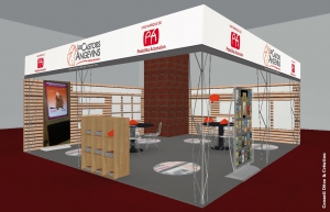 Signalétique habillage stand salon Angers