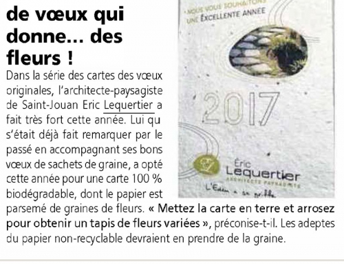 Le succès de la carte de vœux papier à graines