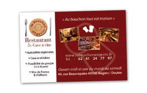 creation carte visite restaurant cave