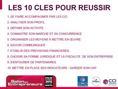 les 10 clés pour réussir cci entreprendre