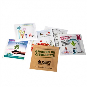 sachet de graines publicitaires personnalisés