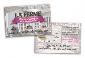 création carte visite restaurant angers