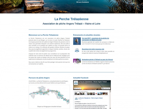 Création site Internet association pêche AAPPMA Angers Trélazé
