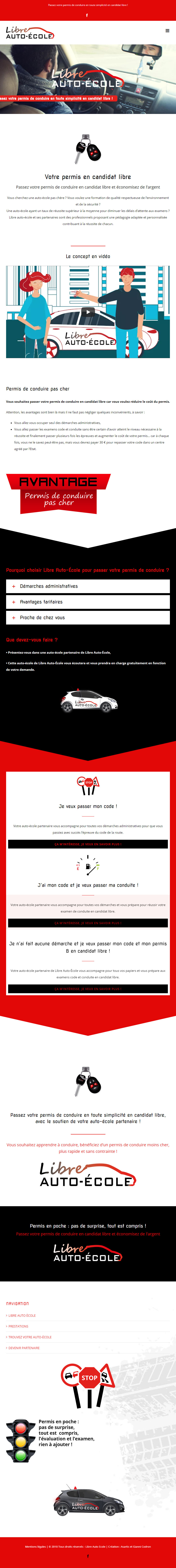 Création site web auto école Angers