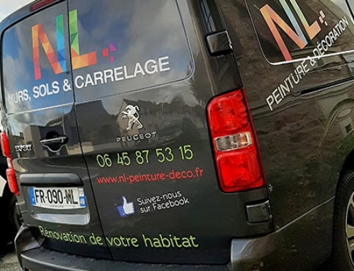Décoration camion Peugeot Expert NL Peinture Le Lion d’Angers