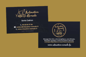 création carte de visite relaxation nomade