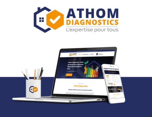 Création logo et site Internet Athom Diagnostics immobiliers Angers