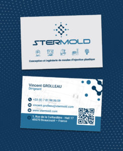 Création carte visite moule injection plastique