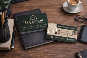 création carte de visite artisans peintre angers